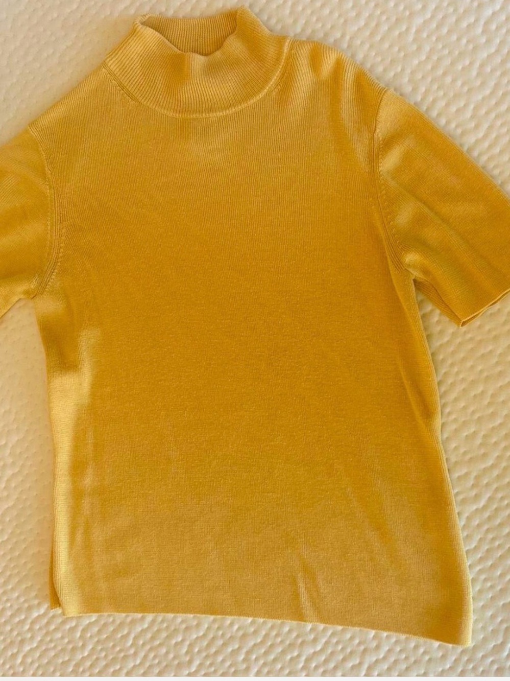 Rena Rowan Essentials Petite Light Yellow Knit Top